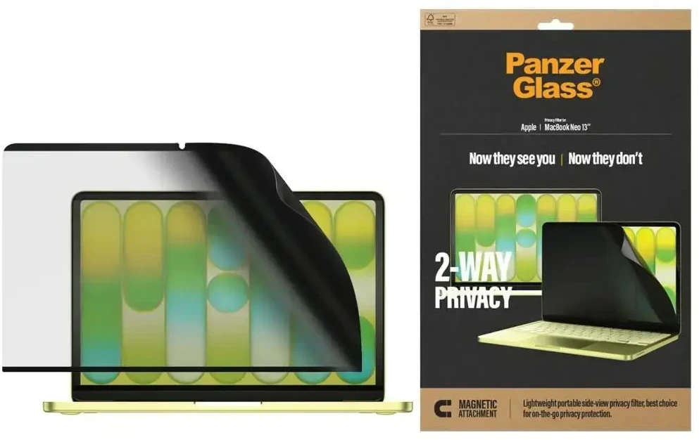 Panzer Glass Filtras „PanzerGlass Apple MacBook Neo 13" Magnetinis 2 krypčių privatumo PET (PG51875)