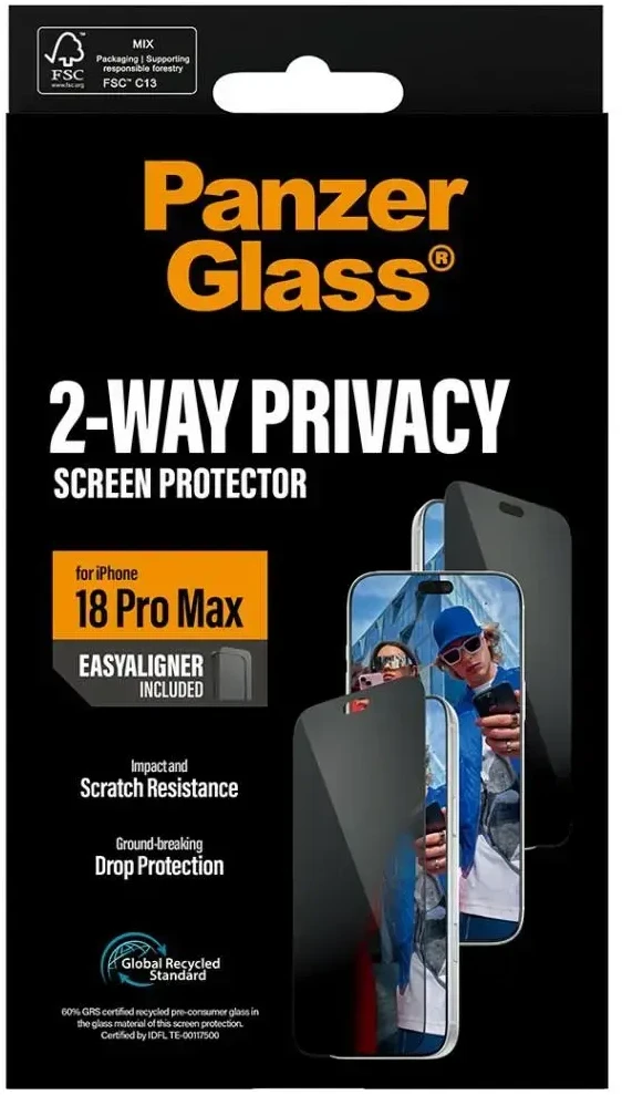 Panzer Glass Privacy Screen Protector PanzerGlass 2-Way Ultra-Wide Fit EasyAligner do iPhone 18 Pro Max