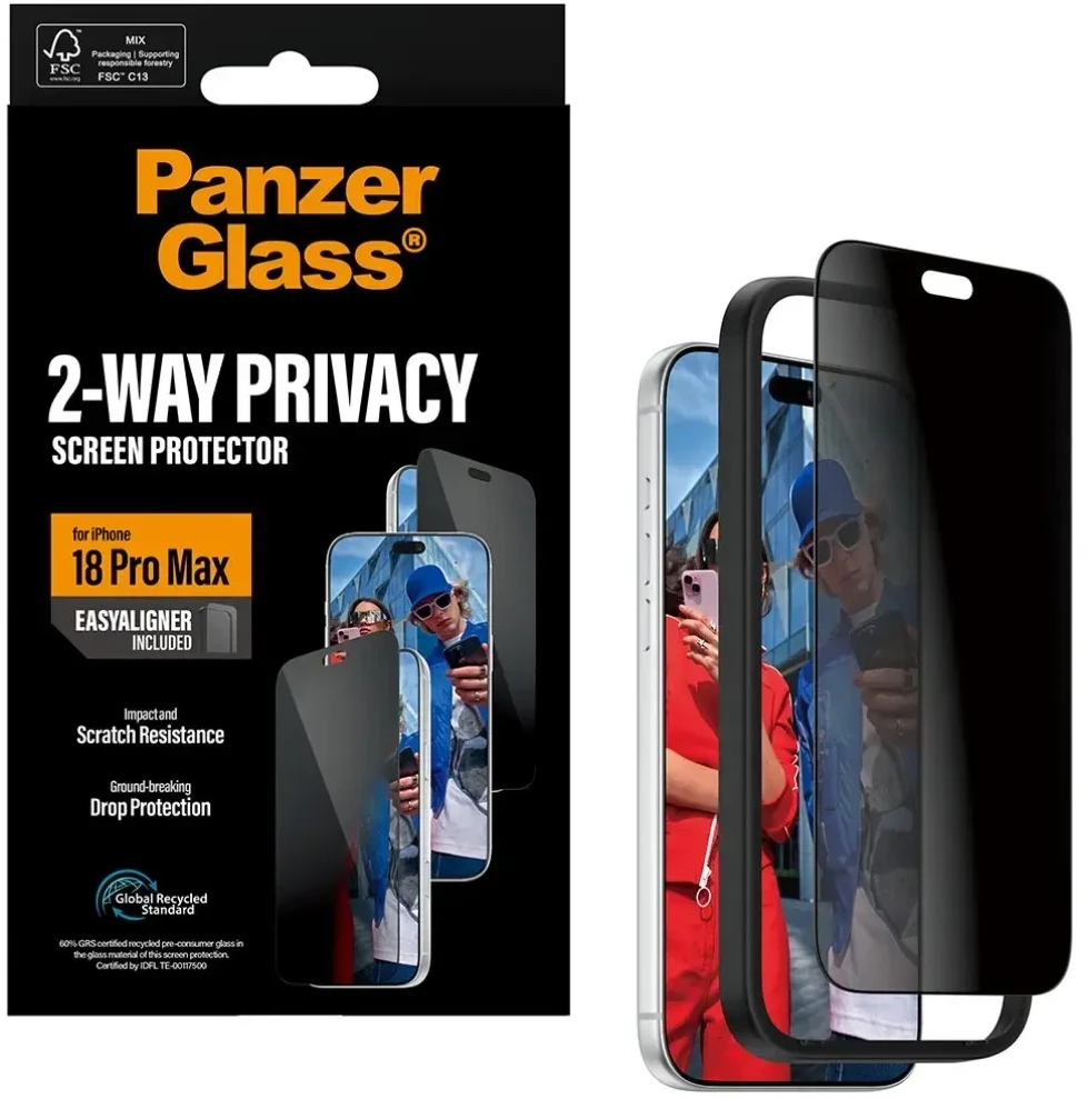 Panzer Glass Privacy Screen Protector PanzerGlass 2-Way Ultra-Wide Fit EasyAligner do iPhone 18 Pro Max