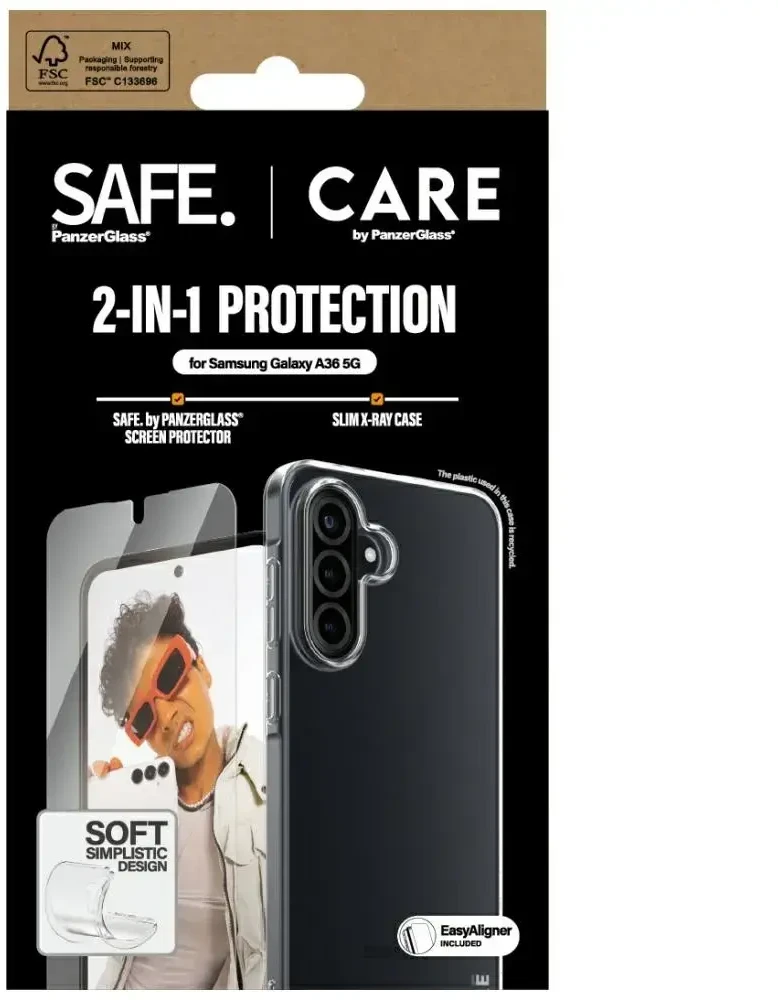 Panzer Glass Apsauginis rinkinys CARE by PanzerGlass Fashion 2 in 1 Dėklas + Stiklas Samsung Galaxy A36 5G