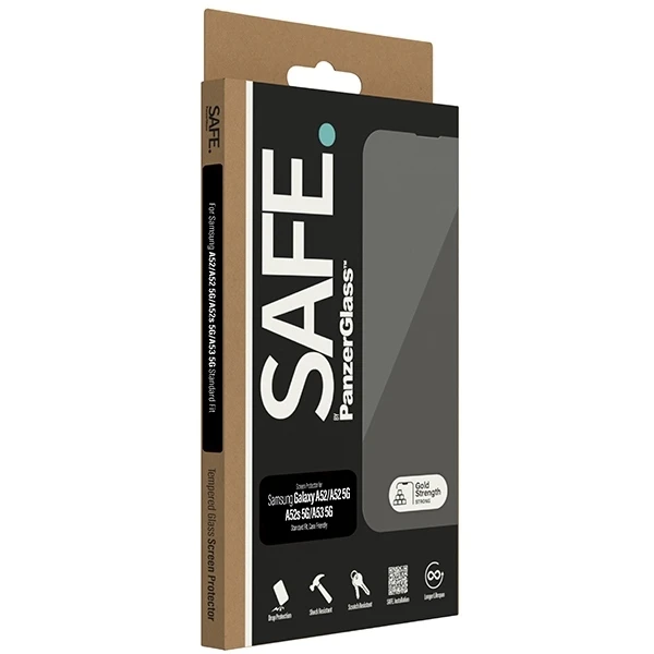Panzer Glass SAFE by PanzerGlass Ultra-Wide Fit Apsauginis stiklas Samsung Galaxy A52 / A52 5G / A52s 5G / A53 5G