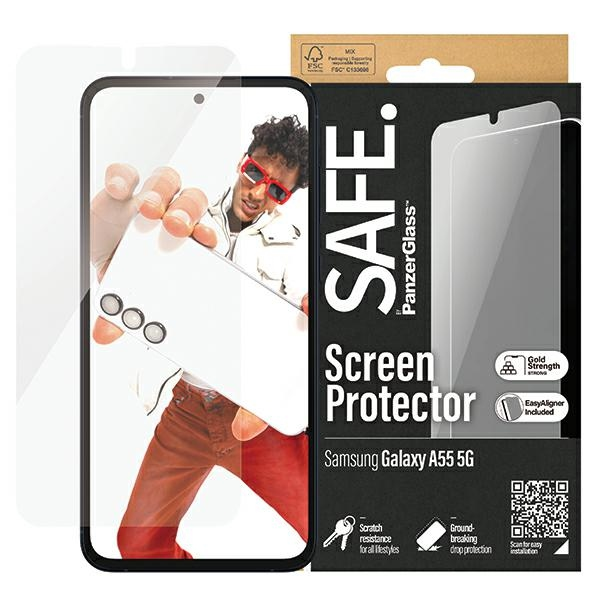 Panzer Glass Samsung Galaxy A55 5G Ultra-Wide Fit EasyAligner Glass by Safe