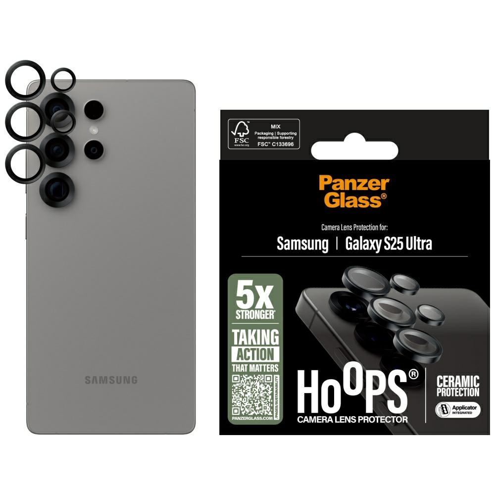 Panzer Glass PanzerGlass Hoops objektyvo apsauga, skirta Samsung Galaxy S25 Ultra