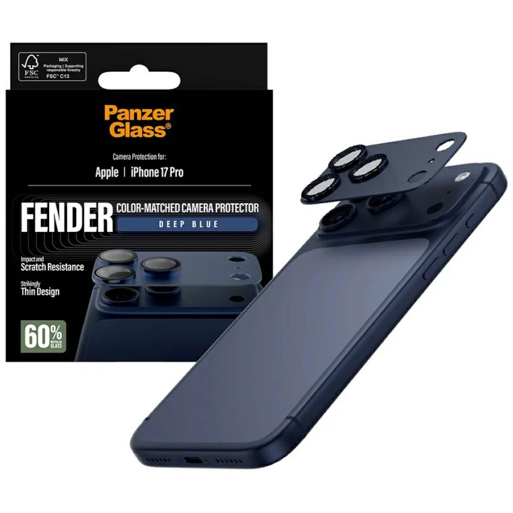 „Panzer Glass PanzerGlass Fender“ kameros apsauga, skirta „iPhone 17 Pro“ - Mėlyna