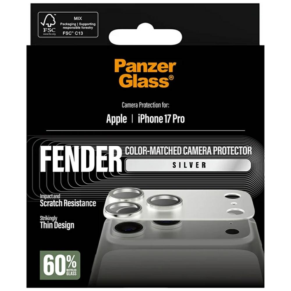 Panzer Glass Grūdintas stiklas na objektyvas PanzerGlassFender Camera Protector do iPhone 17 Pro sidabrinė
