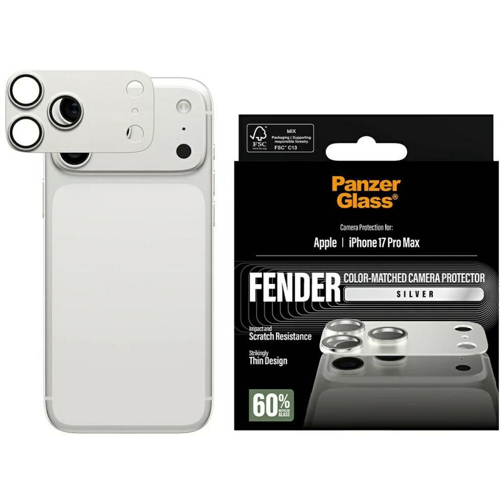 Panzer Glass PanzerGlass Fender Camera Protector for iPhone 17 Pro Max - Sidabrinis