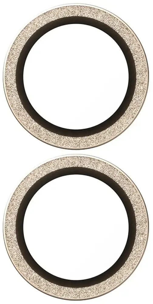 Panzer Glass Grūdintas stiklas na objektyvas PanzerGlass Hoops Glitter do iPhone 17 / 16 / 16 Plus auksinė