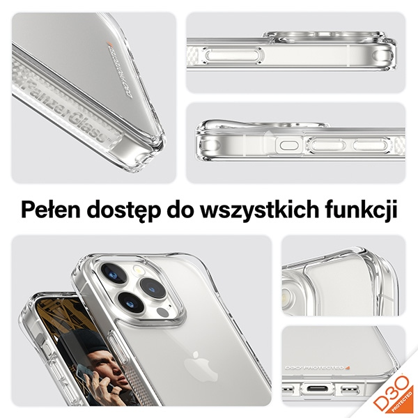 Panzer Glass PanzerGlass | Panzerglass 3-in-1 pakuotė | iPhone | iPhone 15 Pro | Išvalyti | „PicturePerfect“ fotoaparato objektyvo apsauga, su belaidžiu įkrovimu suderinamas kietasis dėklas ir itin platus ekrano apsauginis sluoksnis
