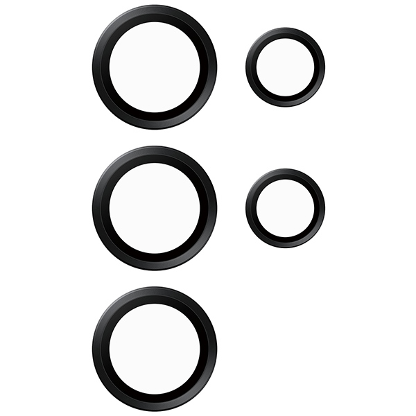 Panzer Glass Apsauginis stiklas 5D Samsung Galaxy S24 Ultra PanzerGlass Hoops kameros apsauga Hoop Optic Rings 1209 juodos spalvos