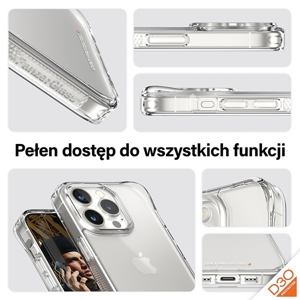 Panzer Glass PanzerGlass Privacy Bundle 3in1 dėklas telefonui skaidrus Case + Privacy Glass + Camera Protector Apple iPhone 15 Pro
