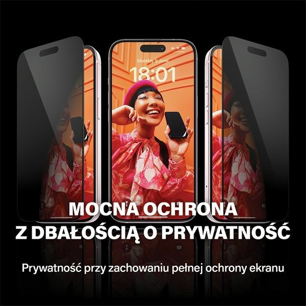 Panzer Glass PanzerGlass Privacy Bundle 3in1 dėklas telefonui skaidrus Case + Privacy Glass + Camera Protector Apple iPhone 15 Pro