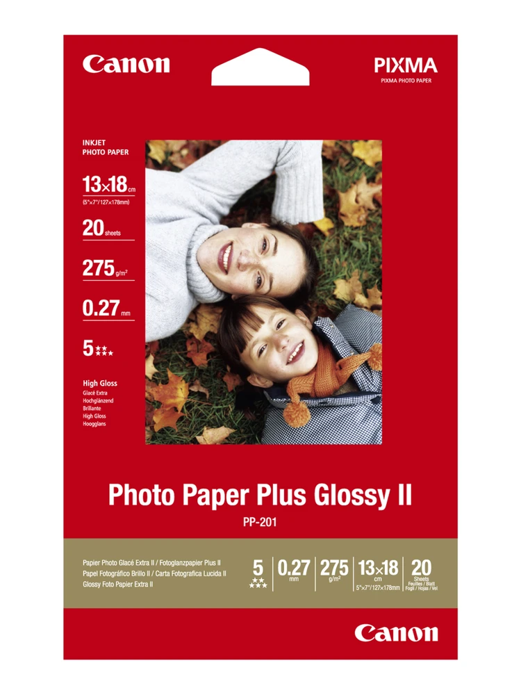 CANON PP-201 Fotopopierius 5x7 20Lakštai blizgūs
