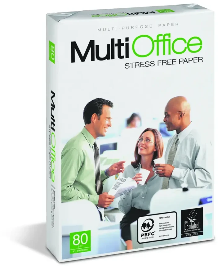 Multioffice Daugiafunkcis kopijavimo popierius, 500 lapų, A3, 80 g/m², ilgis 42 x plotis 29,7 cm, su ekologiniu ženklu, baltas, 500 vnt. pakuotėje