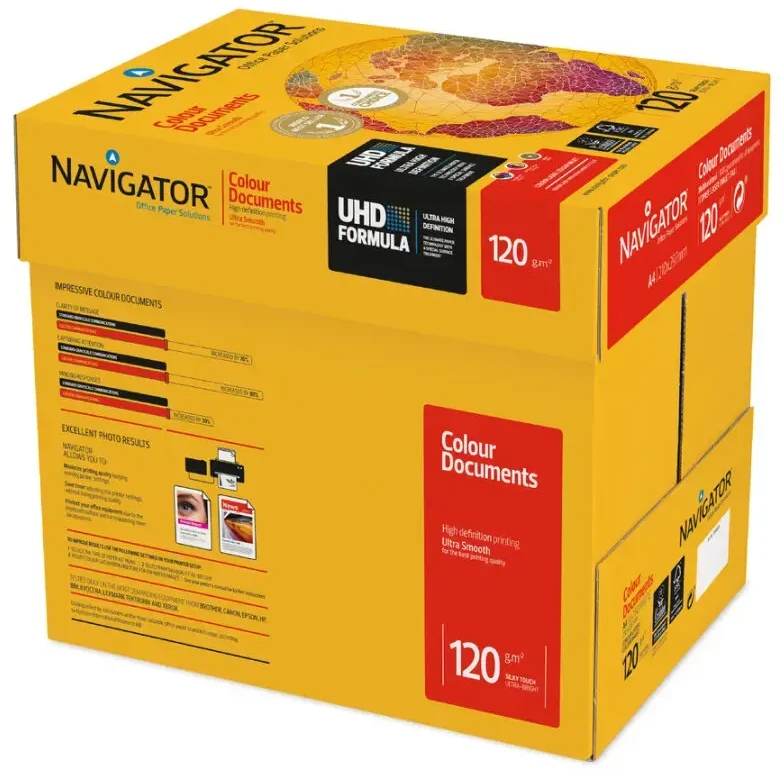 Biuro kopijavimo popierius NAVIGATOR Colour Documents, A4, 120gsm, 250 lapų