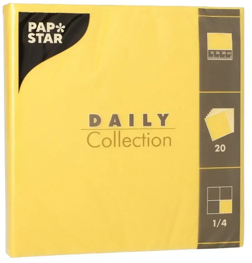 Papstar Salvetes 3-kārt.20gb dzeltenas