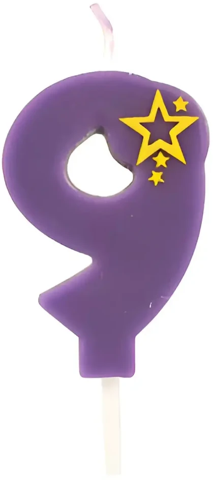 Papstar Žvakutė gimtadienio 9 violetinė