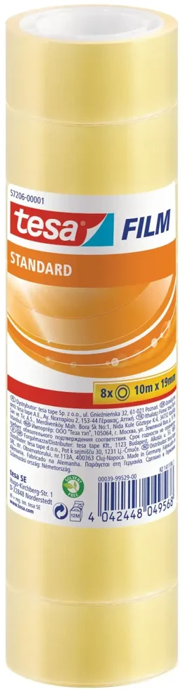 Tesa tesafilm Standard 8 Rollen 10m x 19mm