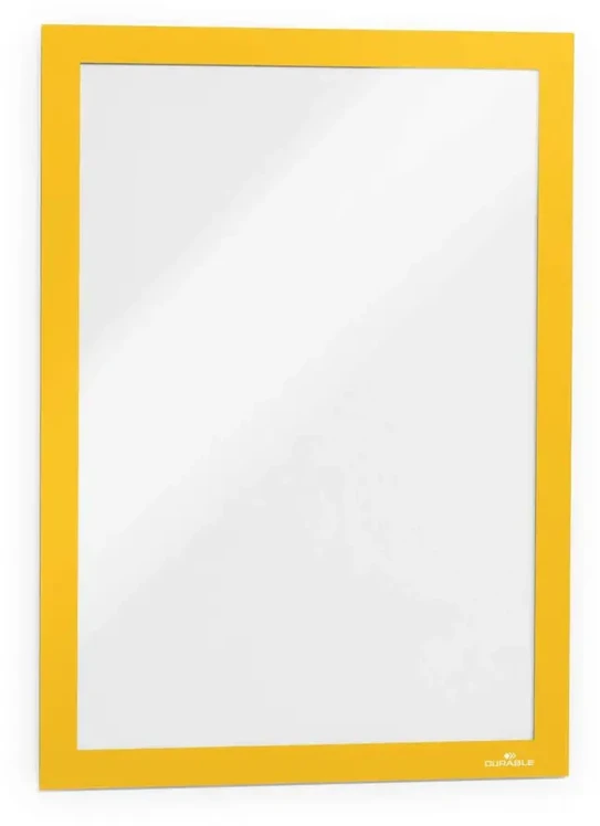 Durable Duraframe -itseliimautuva A4-infokehys, 2 kpl, keltainen kehys