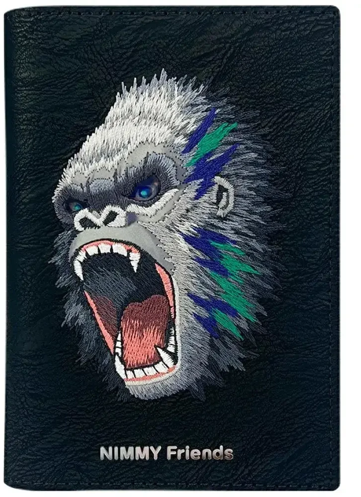 Passport dėklas Nimmy wallet Raptor Gorilla juodos spalvos