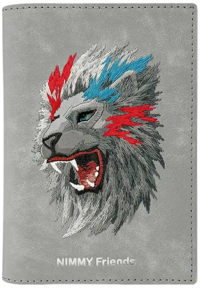 Passport dėklas Nimmy wallet Raptor Lion pilkos spalvos