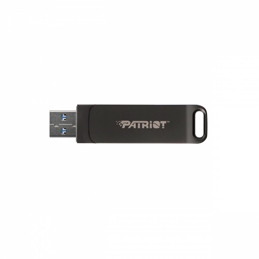 USB Atmintinė - Patriot Rage R550 256GB 100MB/s USB A+C Sukamoji Juoda