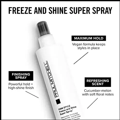 Paul Mitchell Firm Style Freeze and Shine Super Purškiklis For Hair Shine, 250 ml