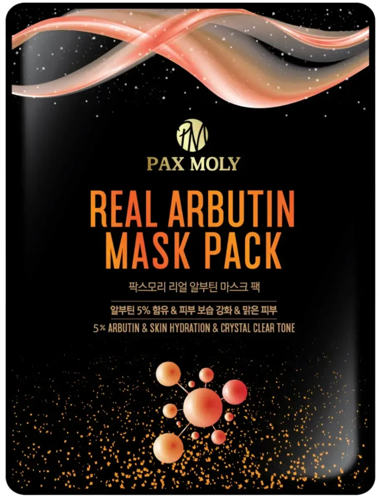 PaxMoly, Real Arbutin, Hydrating, Sheet Mask, For Face, 25 ml