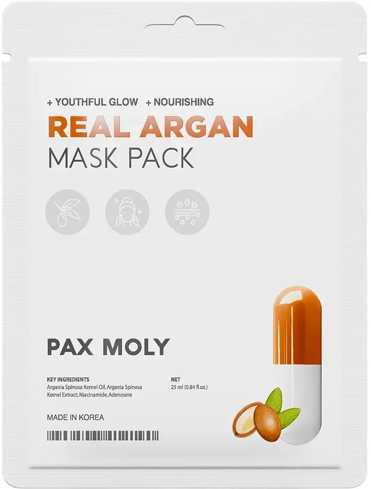 Clarins PaxMoly, Real Argan, Hydrating & Moisturising, Sheet Mask, Face, Day & Night, 25 ml For Women