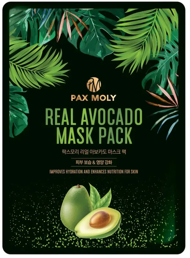 PaxMoly, Real Avocado, Nutritive, Sheet Mask, For Face, 25 ml