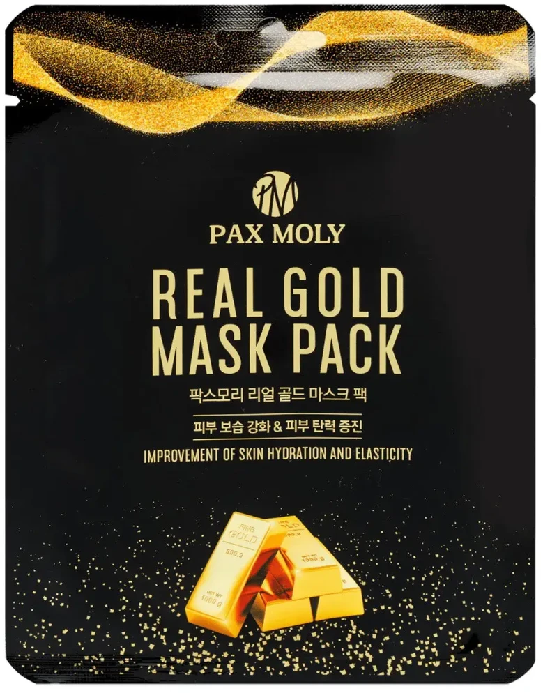 PaxMoly, Real Gold, Hydrating, Sheet Mask, For Face, 25 ml