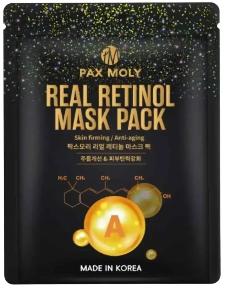 PaxMoly, Real Retinol, Anti-Aging, Sheet Mask, Face, Day & Night, 25 ml