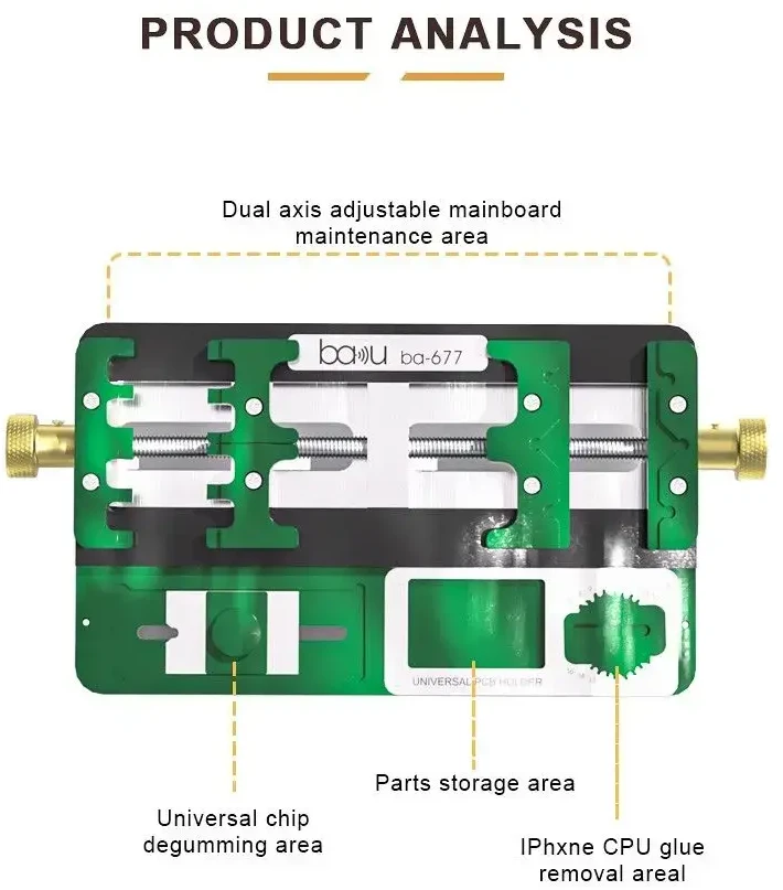 PCB holder BAKU BA-677 (rinkinys)