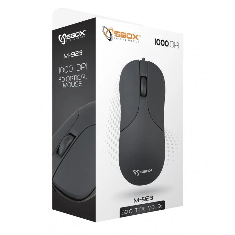 Pelė Sbox Technology Sbox M-923 juodos spalvos