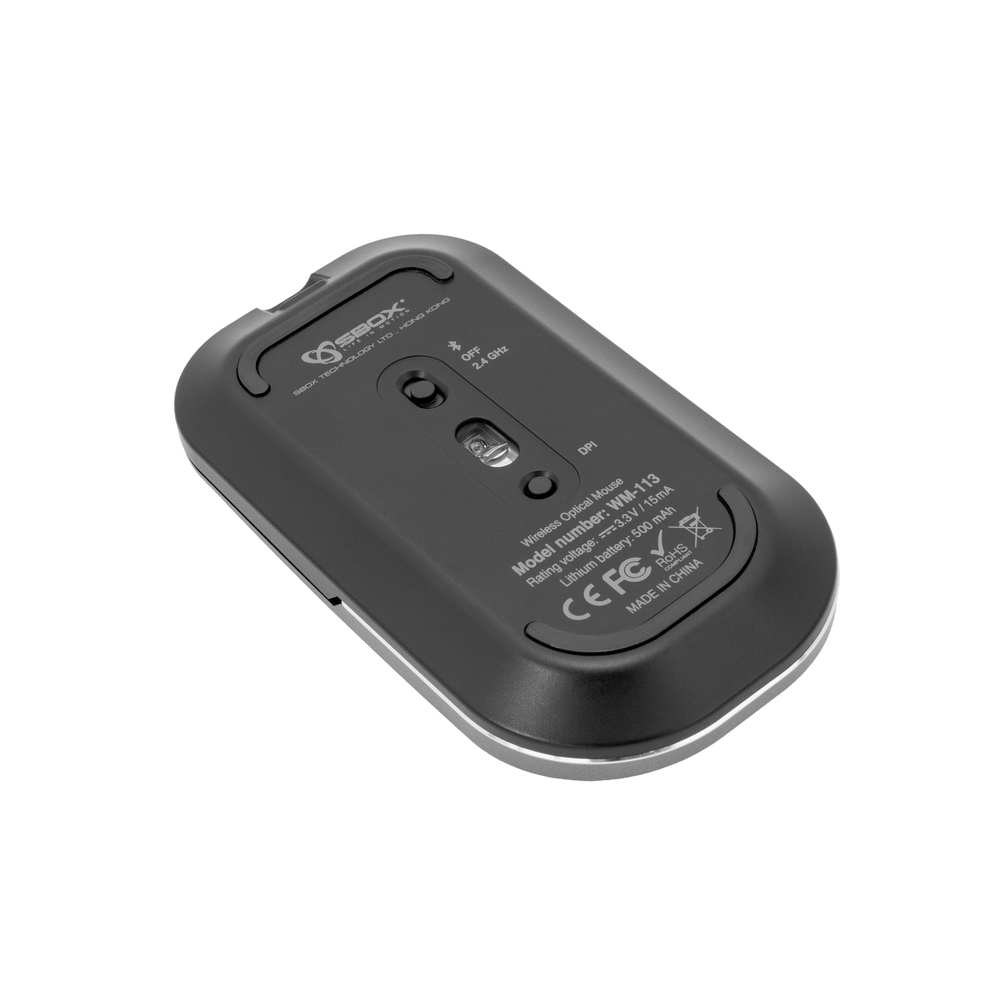 Pelė Sbox WM-113 Wireless Sidabrinis