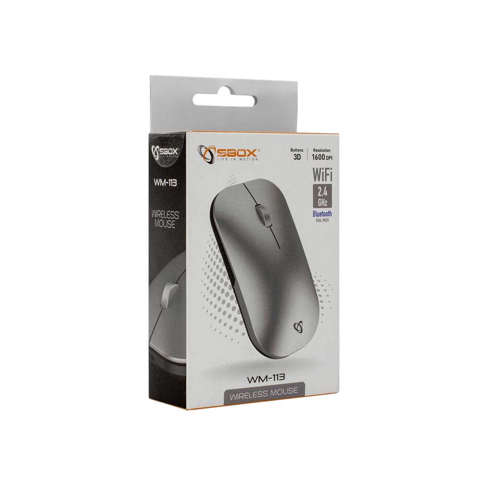 Pelė Sbox WM-113 Wireless Sidabrinis