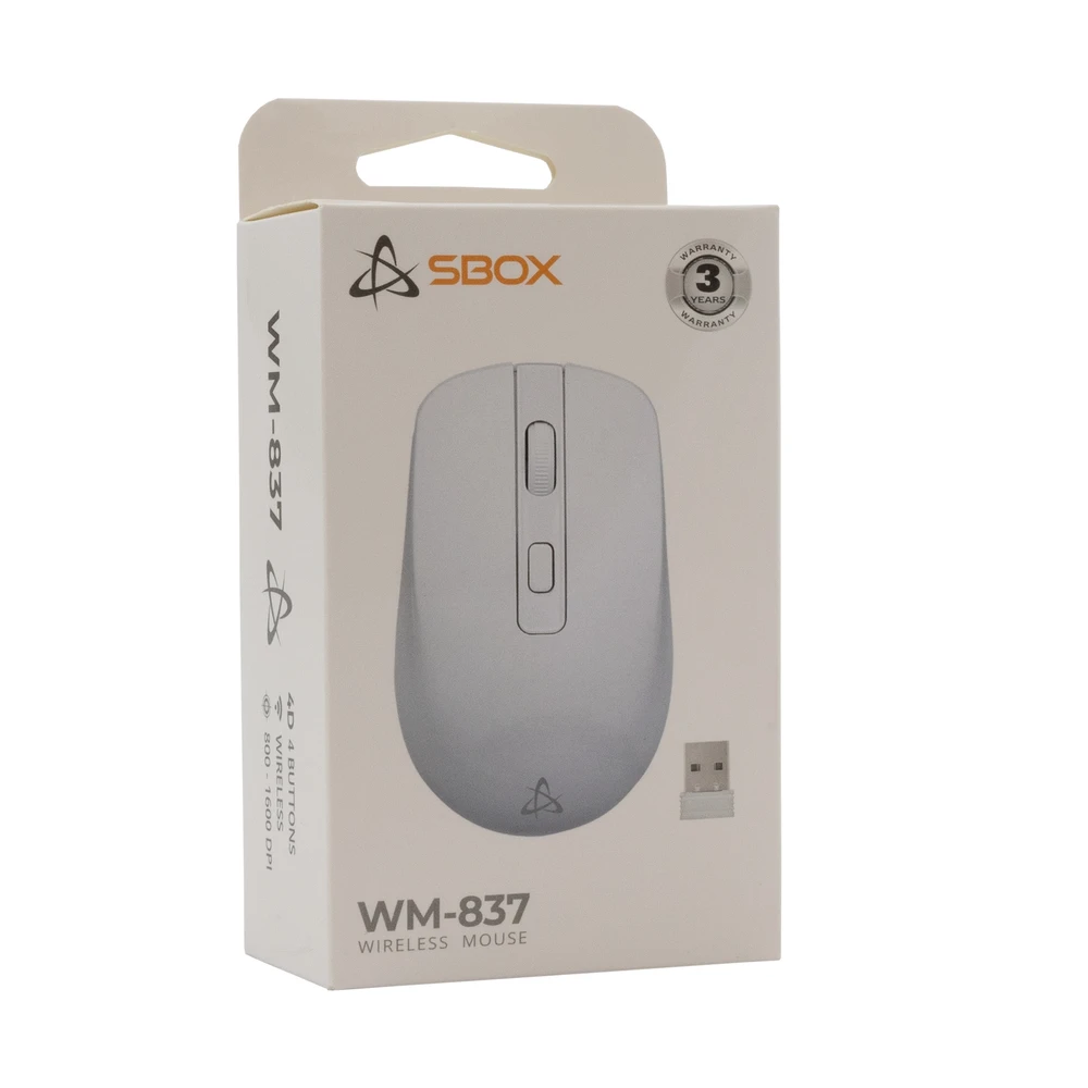 Pelė Sbox WM-837 Baltas