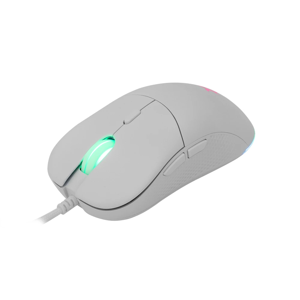 Pelė White Shark Myszka žaidimams Baltas Shark Bagdemagus GM-5010 su laidu 7200 dpi optinė balta