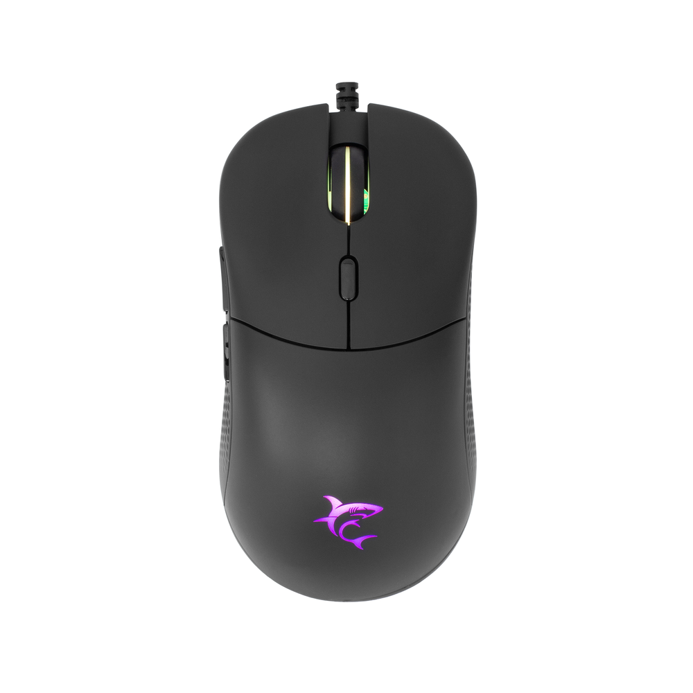 Pelė White Shark Myszka žaidimams Baltas Shark Bagdemagus GM-5010 su laidu 7200 dpi optinė juoda