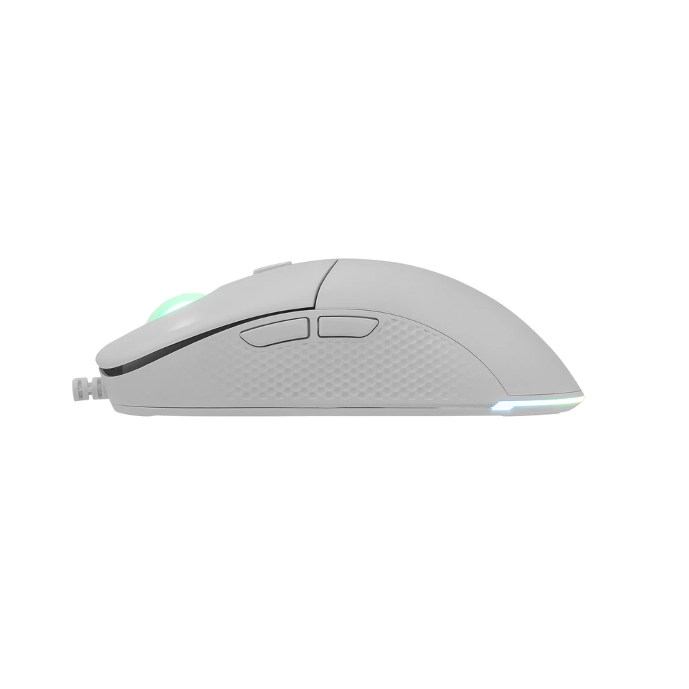 Pelė White Shark Myszka žaidimams Baltas Shark Bagdemagus GM-5010 su laidu 7200 dpi optinė balta
