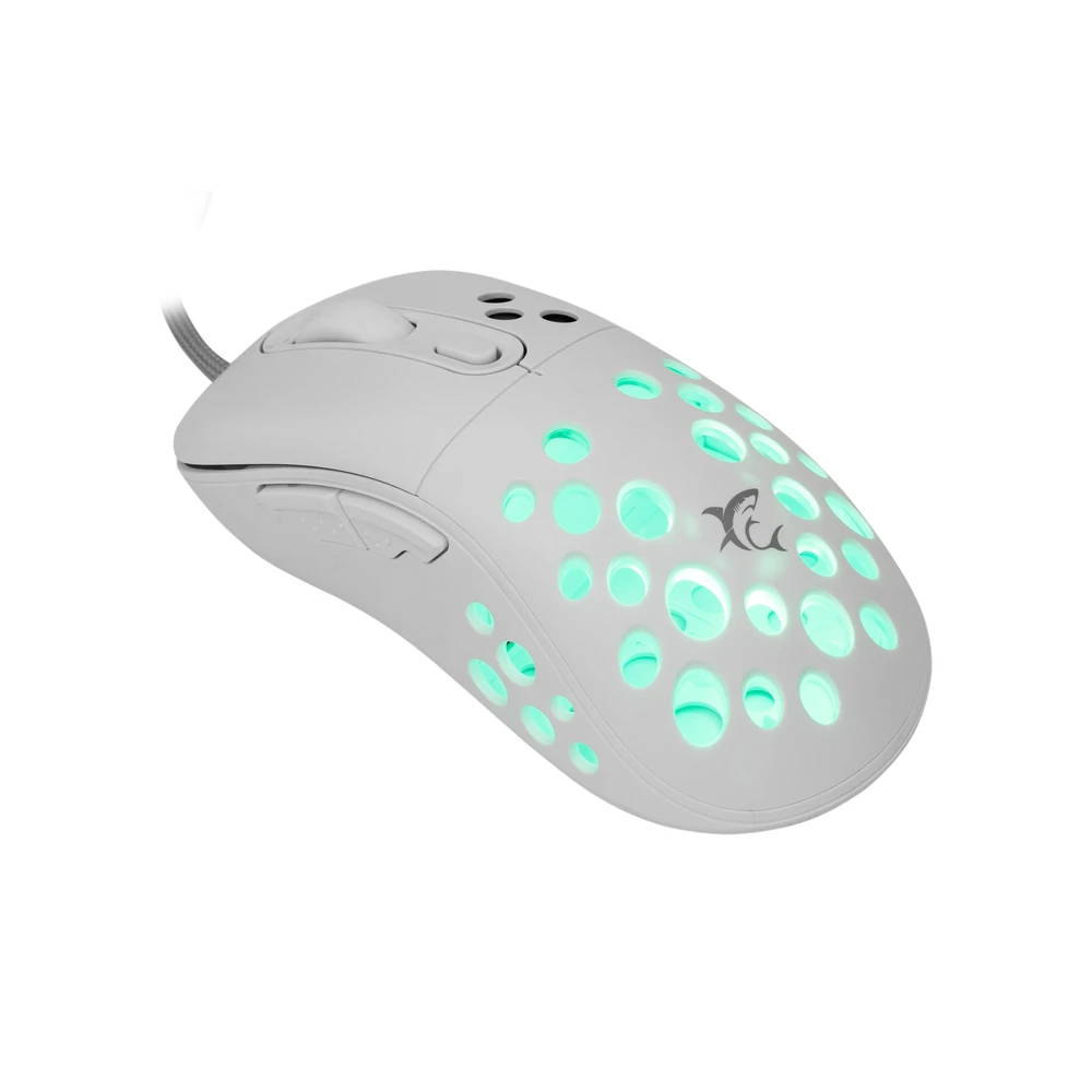 Pelė White Shark Baltas Shark Baltas Shark GM-5013 Azrael baltos spalvos