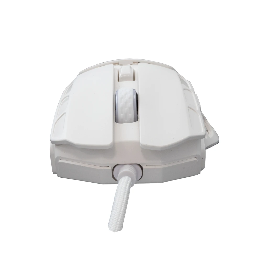 Pelė White Shark Myszka žaidimams Baltas Shark Ector GM-5016 su laidu 12400 dpi optinė balta