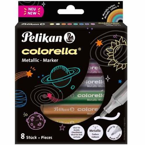 Pelikan Flomasteriai 8sp COLORELLA metallic