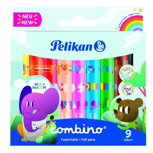 Pelikan Flomasteriai Herlitz Colorella Super Combino C411, 9 vnt.