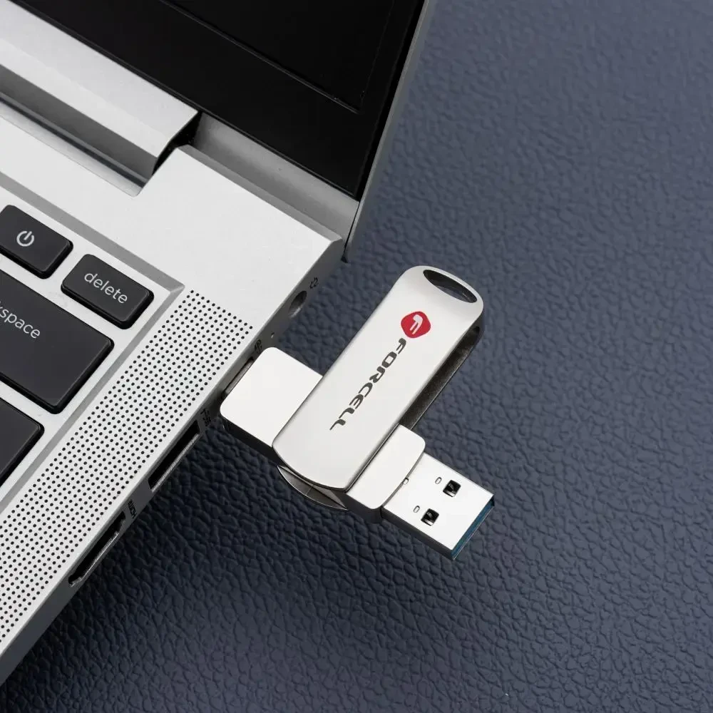 Pendrive 16GB USB 3.2 Gen 1 (USB A / USB C) Forcell F-Data Metal Duo sidabrinis