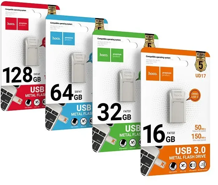 HOCO atmintukas USB A + USB C UD17 32GB USB3.0