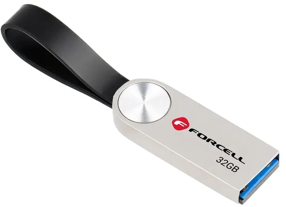 Pendrive 32GB USB 3.2 Gen 1 (USB A) Forcell F-Data Metal sidabrinis