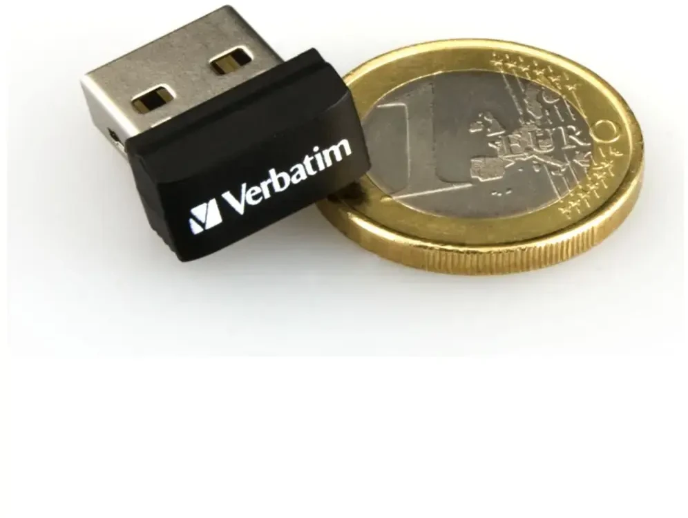 USB laikmena "verbatim" usb atmintinė, usb 2.0, 32 gb, "nano", "store n stay", juoda, 98130, usb a
