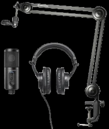 Audio-Technica CREATOR PACK ATR2500x-USB + ATH-M20x Komplektas: Mikrofonas + Ausinės + Laikiklis