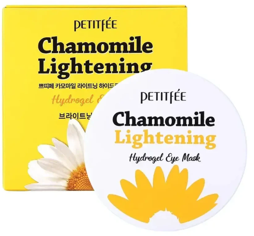 Petitfee Chamomile Lightening Hydrogel Lightening Day & Night Eye Patch, 60 vnt.