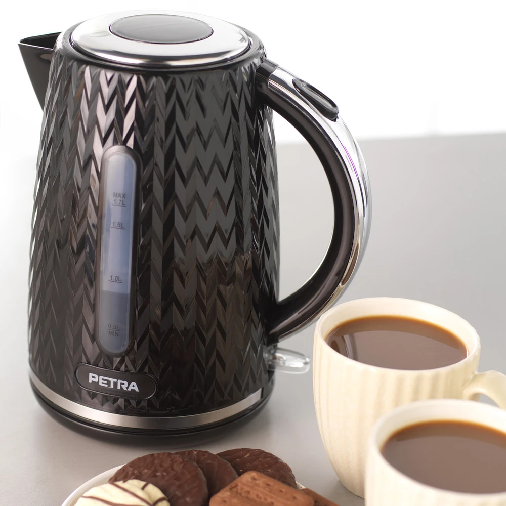 Petra Emerio Virdulys juoda elektrinis 2200 W CHEVRON, 1,7 l